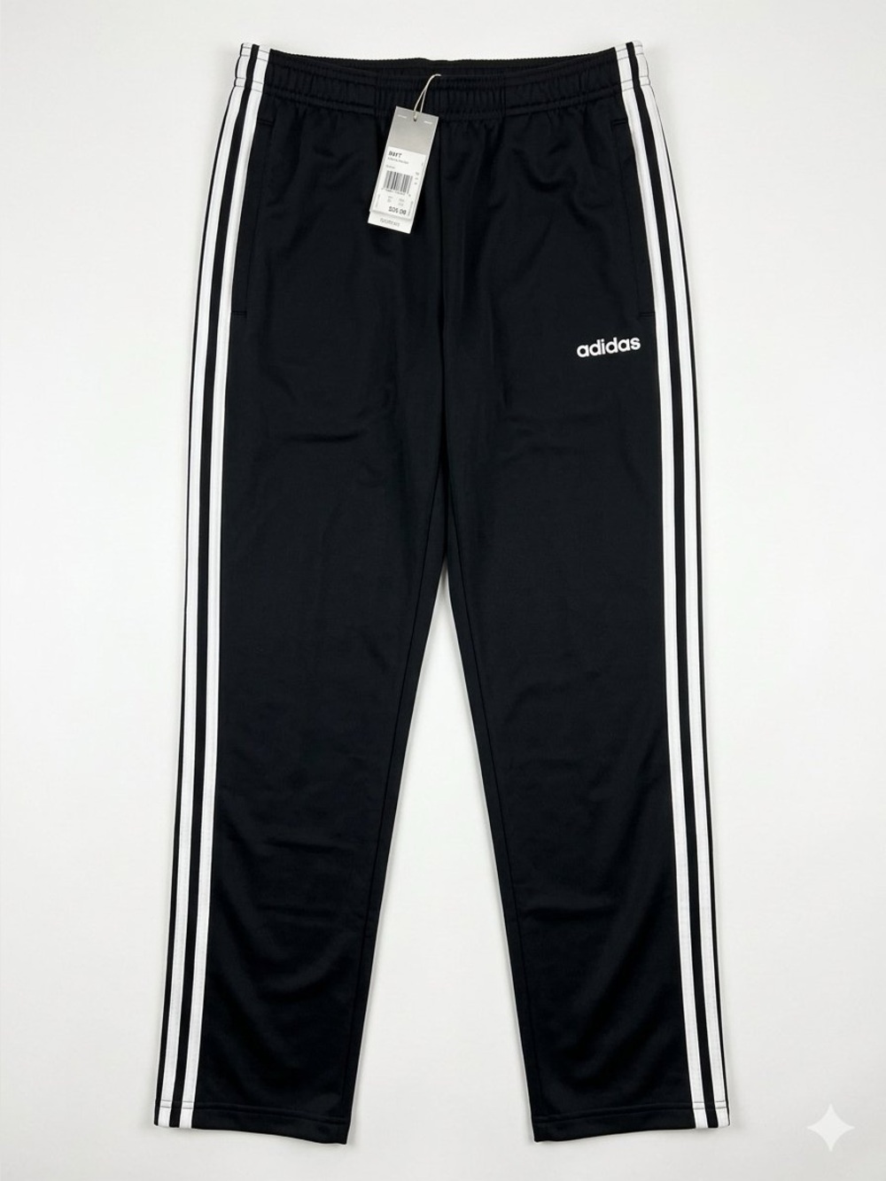 adidas Men's 3-Stripe Track Pants Black White Size Medium NWT